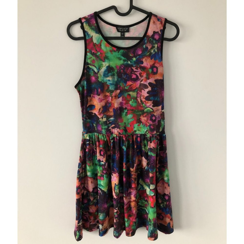 Topshop Floral Printed Skater Dress